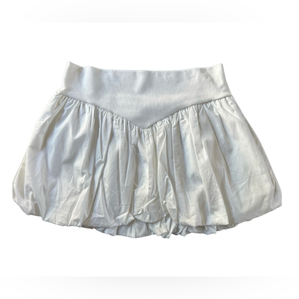Forever 21 White Bubble Mini Skirt